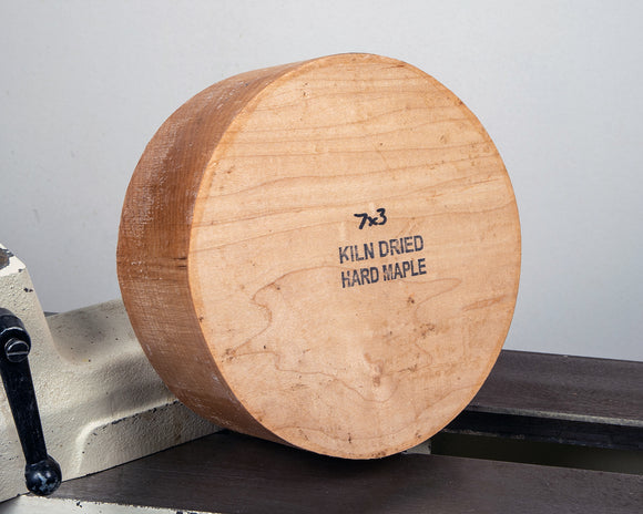 Kiln Dried Wood Bowl or Project Turning Blank - Round - 7" x 7"x 3"