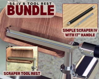 BUNDLE - 12" Simple Scraper IV with Handle PLUS Flat Tool Rest with Post