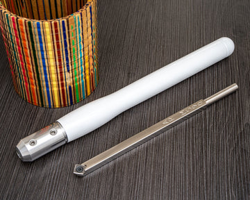Buy yes-a-12-bright-white-handle Acrylic Resin Simple 90° Roughing or Detailing Tool - Unhandled (9" Long AR MS90)
