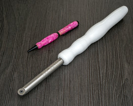 Buy bright-white Acrylic Resin Simple Start Turner & Hollower with Round Carbide Cutter - 12" Overall with Handle