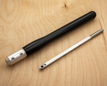 Buy super-mirror-black-handle Mid Size Simple 55° Detailer Carbide Diamond Woodturning Lathe 9" Tool