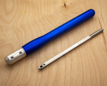 Buy sapphire-blue-handle Mid Size Simple 55° Detailer Carbide Diamond Woodturning Lathe 9" Tool