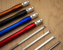 4 Piece Set of Mid Size Carbide Tools each with Color Coded Handle - 19" Overall