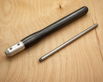 Buy charcoal-translucent-handle Mid-Size Simple Shear Cutting Finisher Carbide Turning Tool for wood, acrylic, resin or hybrid (9" long MSSCF)