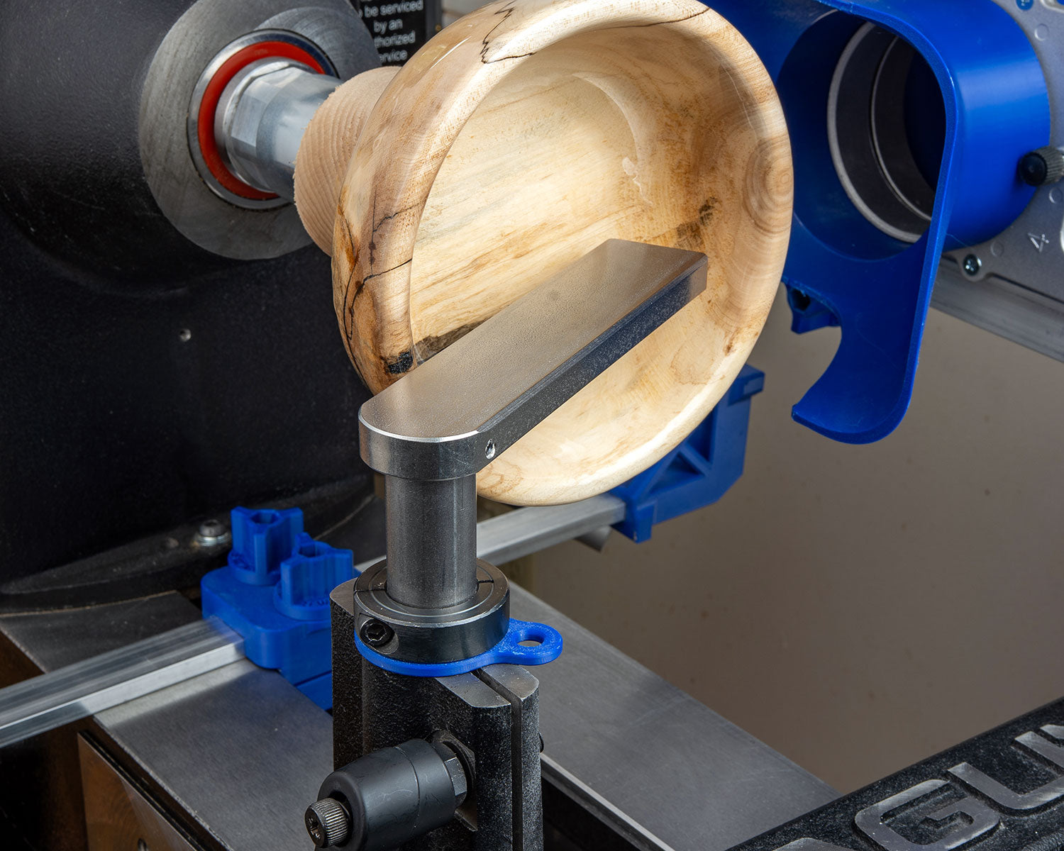 Scraper Tool Rest Platform with Post and Clamping Collar for Woodturning Lathe