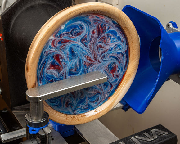 Scraper Tool Rest Platform with Post and Clamping Collar for Woodturning Lathe