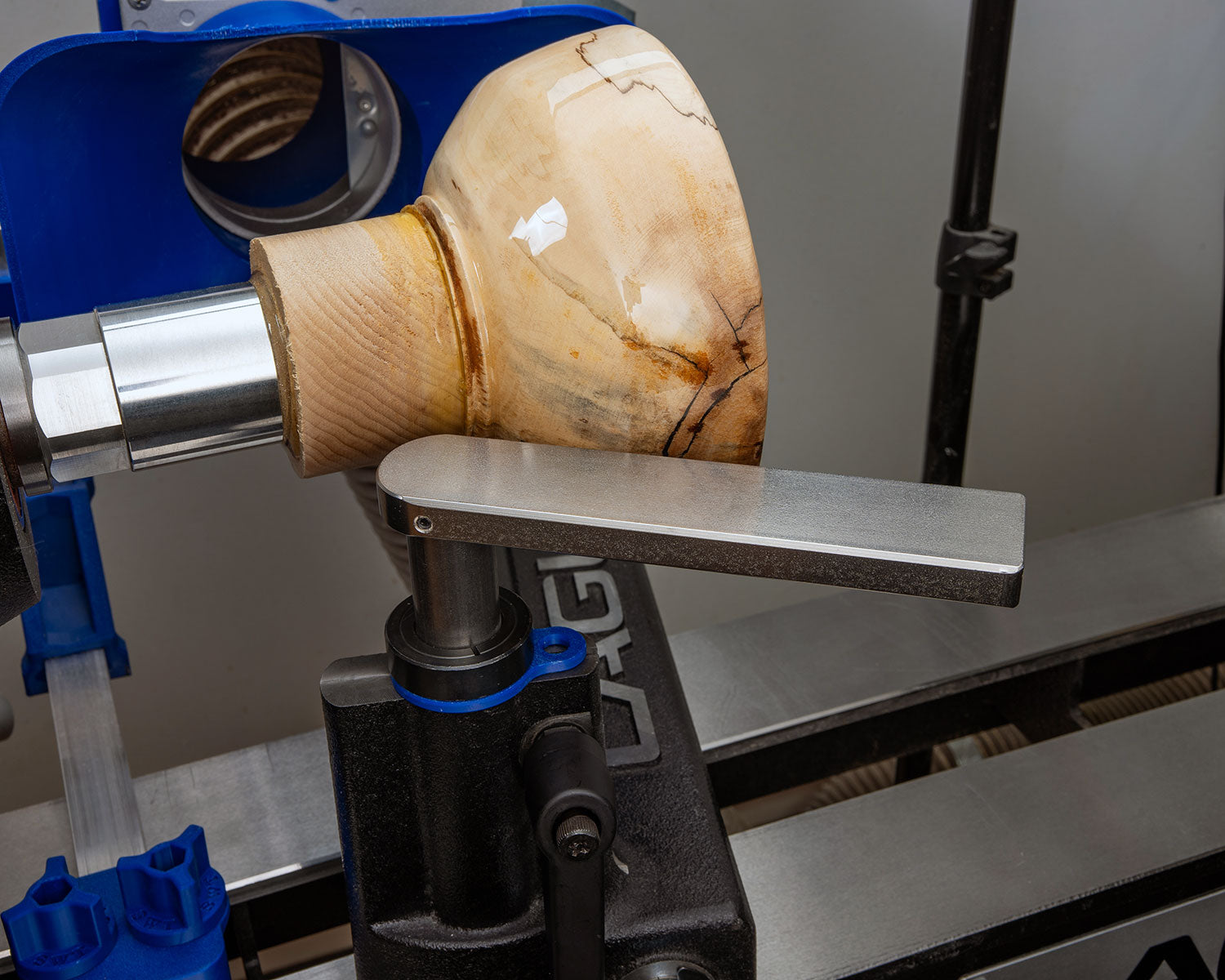 Scraper Tool Rest Platform with Post and Clamping Collar for Woodturning Lathe