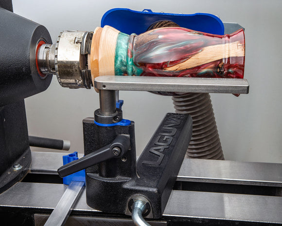 Scraper Tool Rest Platform with Post and Clamping Collar for Woodturning Lathe