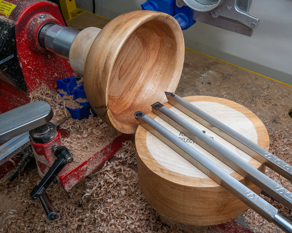 Turners Bundle with Carbide Tool Set, Bowl Blank, Glue Hub and Wrench