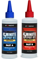 Starbond 5 Minute Epoxy Flexible-Toughened, UV-Protection Technology, Enhanced Durability Convenient Mixing Tools 2,600 lb Shear Strength, Quick Cure for Wood, Metal, 8 oz-2