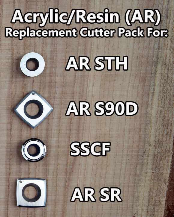 Acrylic/Resin Cutter Pack for Full Size 4 Tool Set - AR STH, AR SR, AR S90 & SSCF