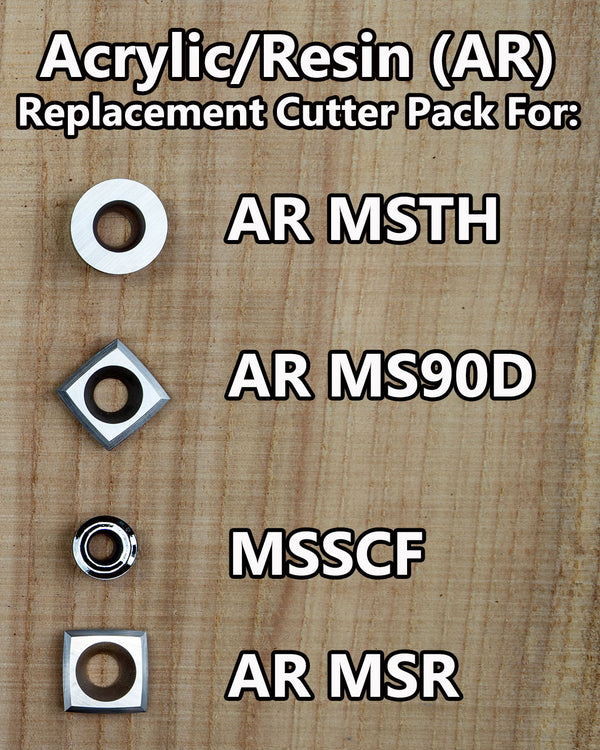 Acrylic/Resin Cutter Pack for Mid Size 4 Tool Set - AR MSTH, AR MSR, AR MS90 & MSSCF