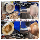 Segmented Bowl Blank for Woodturning, 6.5" x 3"-7