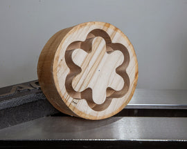 Maple Wood Bowl Turning Blank with Routered Groove for Epoxy Resin, 7" x 3"