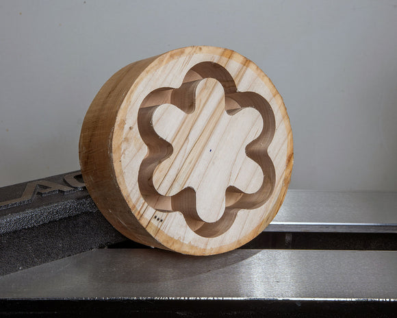 Maple Wood Bowl Turning Blank with Routered Groove for Epoxy Resin, 7" x 3"