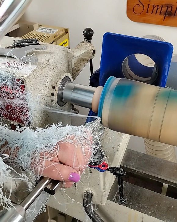 Simple Shear Cutting Finisher MINI for Wood or Acrylic Turning, Unhandled (12" Long SSCF Mini)