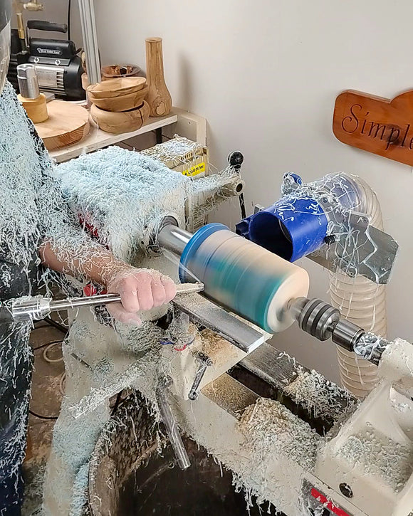 Simple Shear Cutting Finisher MINI for Wood or Acrylic Turning, Unhandled (12" Long SSCF Mini)