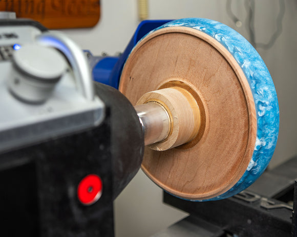 Platter Blank for Woodturning with Routered Design for Epoxy Resin, 10.25" x 1.9"