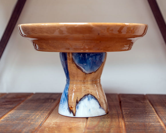 Platter Blank for Woodturning with Routered Design for Epoxy Resin, 10.25" x 1.9"