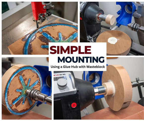 Platter Blank for Woodturning with Routered Design for Epoxy Resin, 10.25" x 1.9"