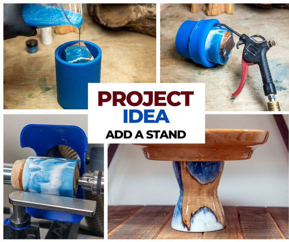 Platter Blank for Woodturning with Routered Design for Epoxy Resin, 10.25" x 1.9"