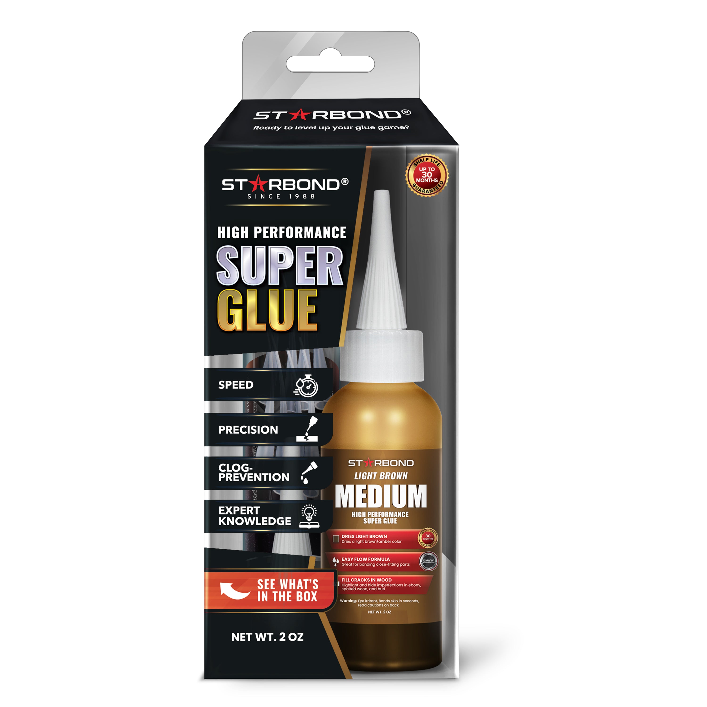 Starbond Light Brown Medium CA Super Glue, 2 oz