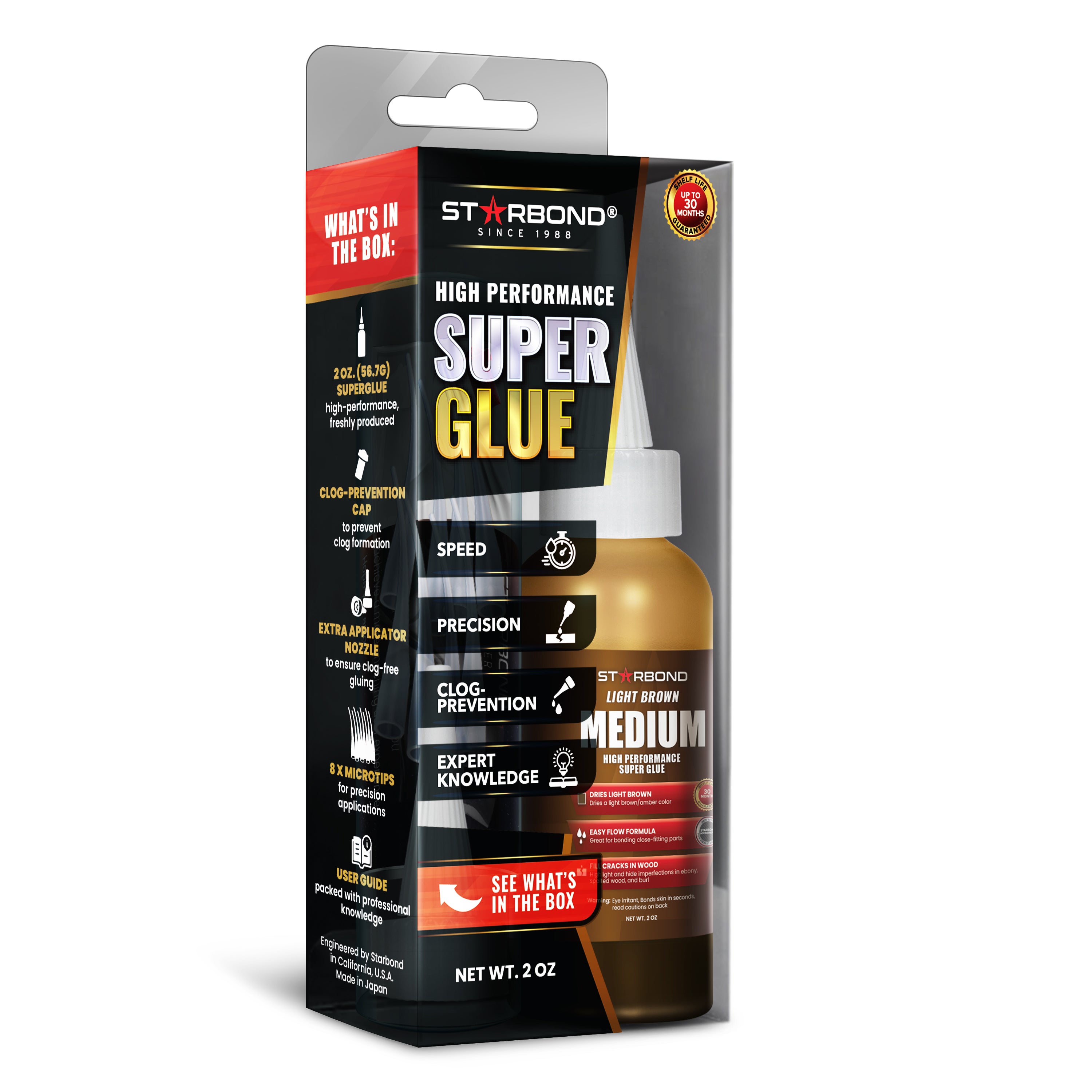 Starbond Light Brown Medium CA Super Glue, 2 oz