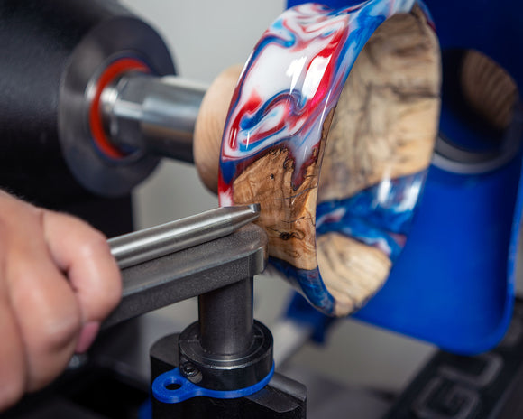 Simple Shear Cutting Finisher MINI for Wood or Acrylic Turning, Unhandled (12" Long SSCF Mini)