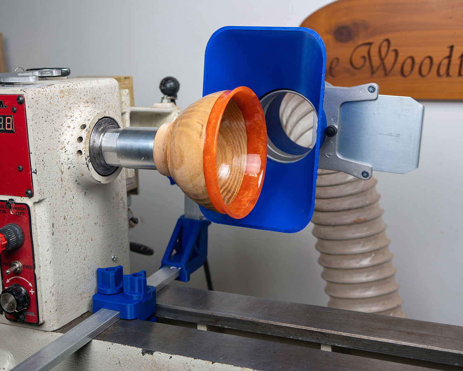 Simple Dust Collection System for Split-Bed Wood Lathe – Compatible wi ...