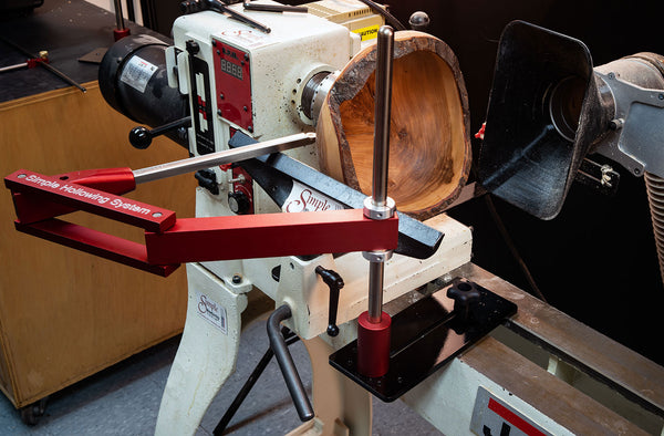 Simple Hollowing System with Laser, Extended Mounting Base & Tools for Outside Bowl Turning