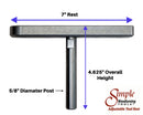Adjustable Tool Rest with Flat Platform, Post and Clamping Collar for Wood Turning Lathe-23