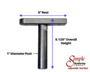 Adjustable Tool Rest with Flat Platform, Post and Clamping Collar for Wood Turning Lathe-13