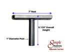 Adjustable Tool Rest with Flat Platform, Post and Clamping Collar for Wood Turning Lathe-14