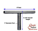 Adjustable Tool Rest with Flat Platform, Post and Clamping Collar for Wood Turning Lathe-15
