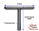 Adjustable Tool Rest with Flat Platform, Post and Clamping Collar for Wood Turning Lathe-18