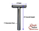 Adjustable Tool Rest with Flat Platform, Post and Clamping Collar for Wood Turning Lathe-19