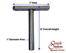 Adjustable Tool Rest with Flat Platform, Post and Clamping Collar for Wood Turning Lathe-20