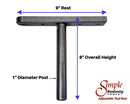 Adjustable Tool Rest with Flat Platform, Post and Clamping Collar for Wood Turning Lathe-21