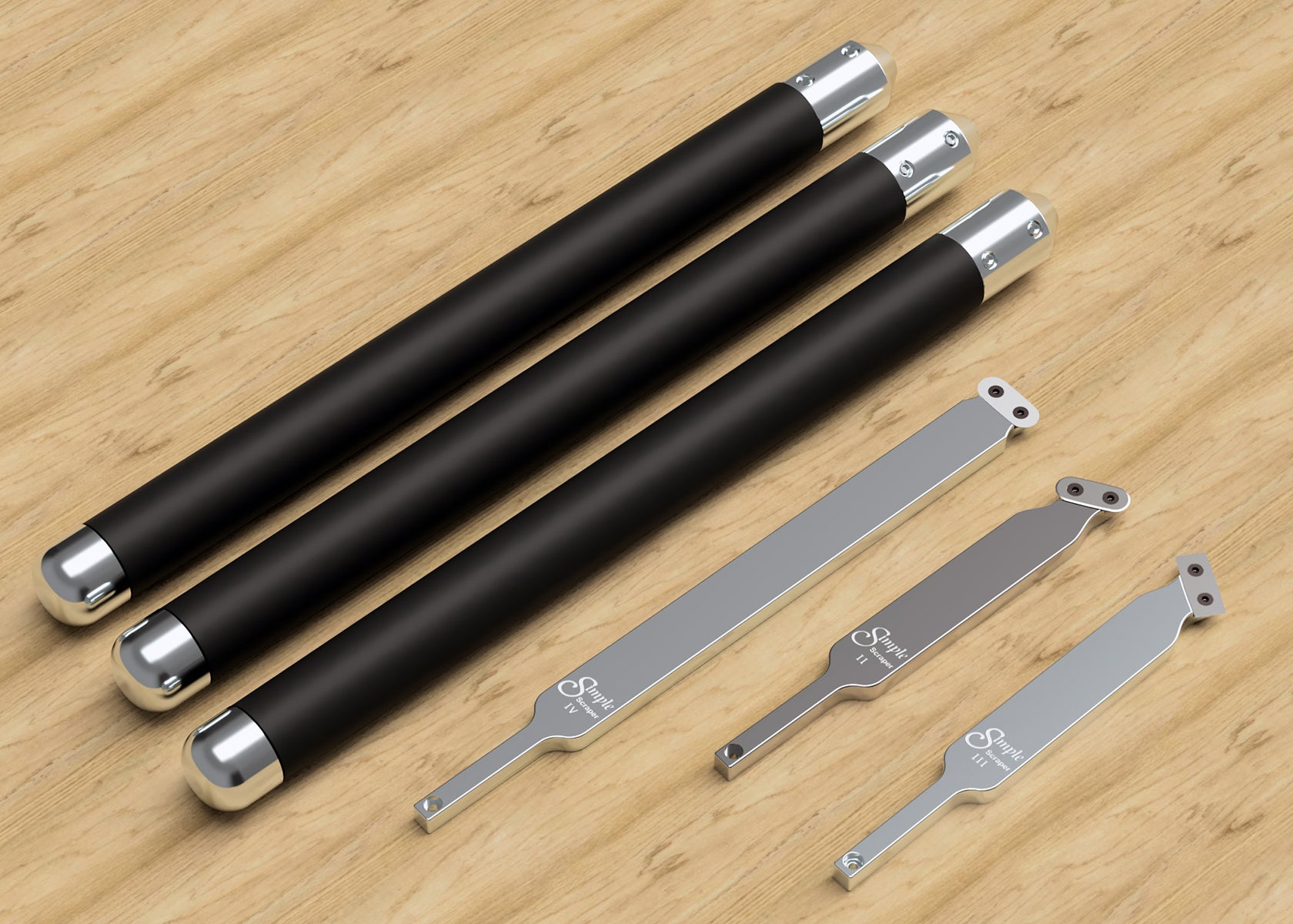 Scraper 3 Tool Set - Carbide Negative Rake Scraper | Simple Woodturning ...