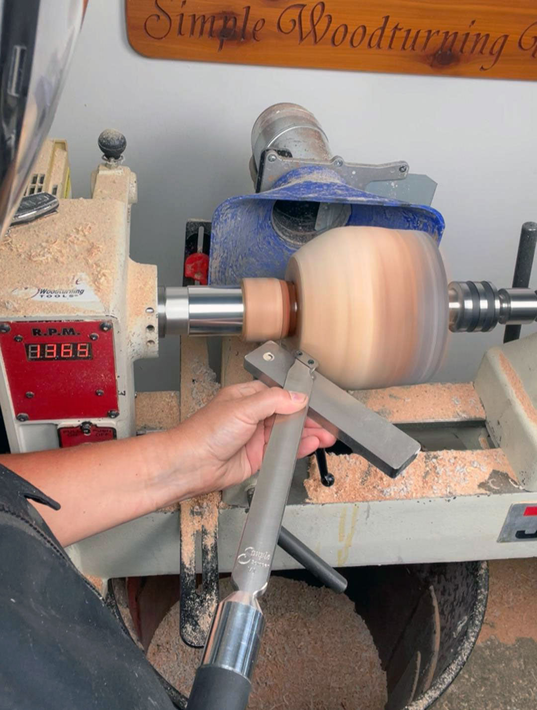 Simple Hollowing System with Laser, Extended Base Plate, 12" Long Scraper Set and 1 Handle