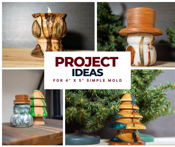 Simple Resin Mold - 4" diameter x 5" tall