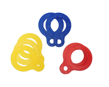 Quick-Adjust Height Spacers for Flat Tool Rest - 7 pack - 2 Red, 2 Blue, 3 Yellow