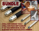 Turners Bundle with Carbide Tool Set, Bowl Blank, Glue Hub and Wrench-1
