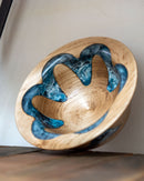 Maple Wood Bowl Turning Blank with Routered Groove for Epoxy Resin, 7" x 3"-11