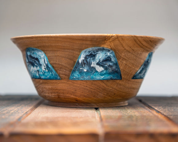 Maple Wood Bowl Turning Blank with Routered Groove for Epoxy Resin, 7" x 3"