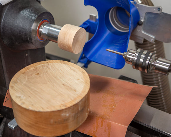 Aluminum Glue Hub with Threads for Wood Lathe, use with or without wood waste block