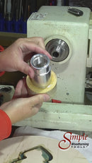 Aluminum Glue Hub with Threads for Wood Lathe, use with or without wood waste block-12