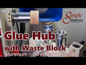 Aluminum Glue Hub with Threads for Wood Lathe, use with or without wood waste block