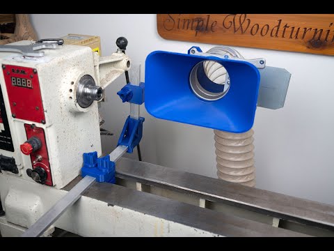 Simple Dust Collection System for Split-Bed Wood Lathe – Compatible with 4" Tubing-6