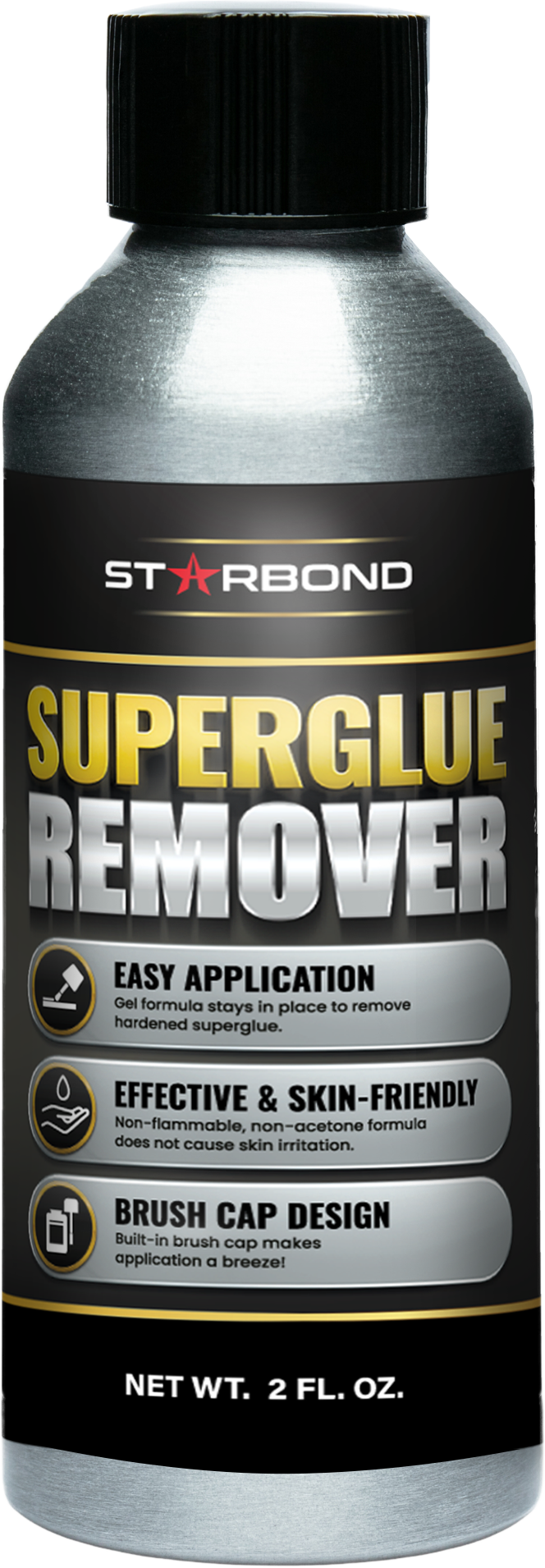Starbond Super Glue Remover, Debonder, Easy Brush Cap, 2 oz